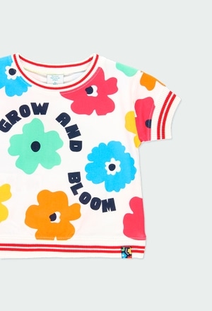 Camiseta malha "floral" para menina_4