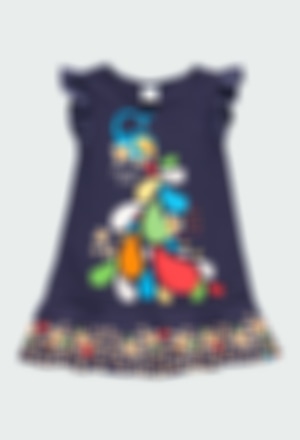 Knit dress "floral" for girl