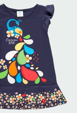 Knit dress "floral" for girl_3