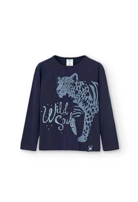 Camiseta punto "leopardo" de niña_1