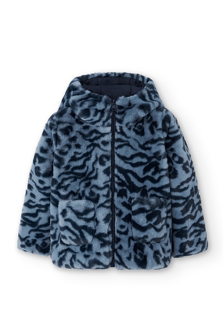 Reversible technical fabric parka for girl_5