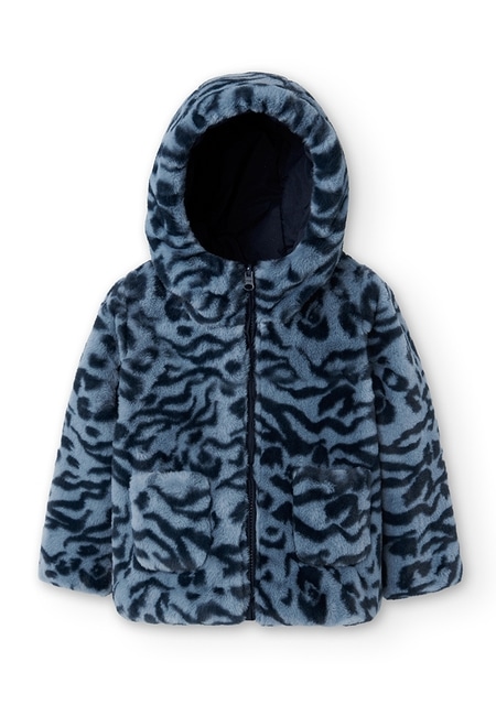 Reversible technical fabric parka for girl_11