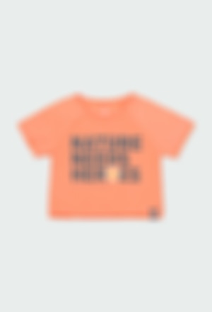 T-Shirt tricot flame pour fille - organique