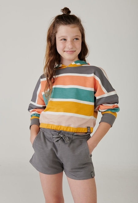 Sweatshirt striped for girl - organic_1
