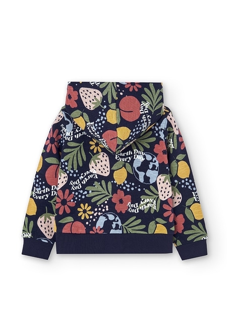 Fleece jacket floral for girl - organic_3
