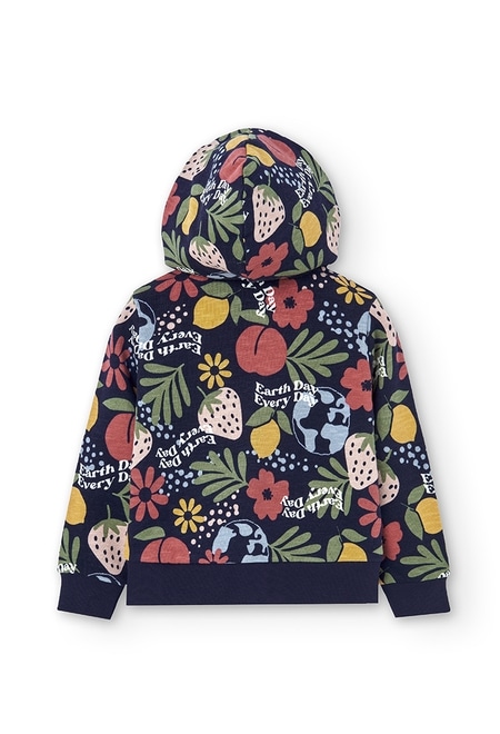 Fleece jacket floral for girl - organic_7