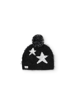 Gorro tricot "estrelas" para menina_1