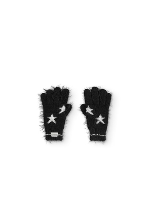 Knitwear gloves "stars" for girl_1