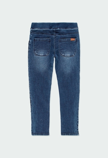 Stretch denim trousers for girl_2