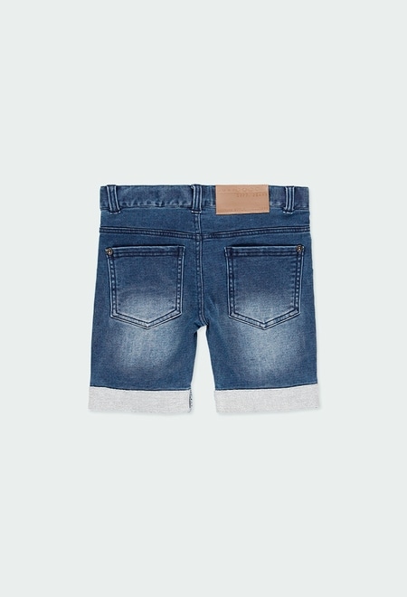 Knit denim bermuda shorts for boy_2