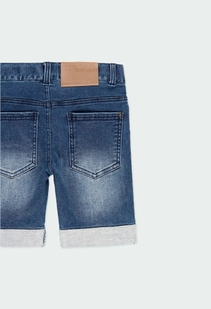 Knit denim bermuda shorts for boy_4