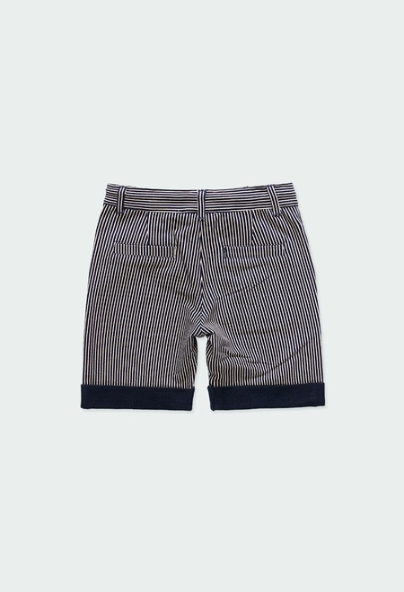 Knit bermuda shorts striped for boy_2