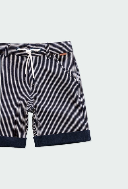 Knit bermuda shorts striped for boy_3