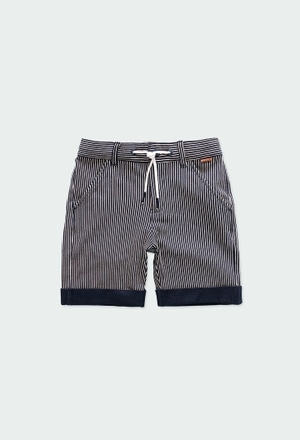 Knit bermuda shorts striped for boy_1