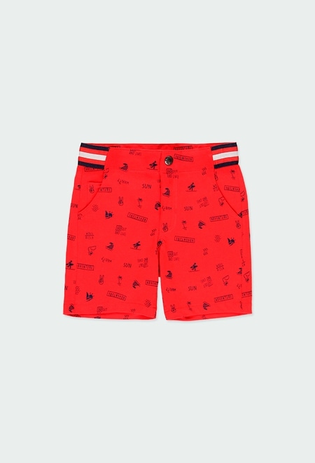 Knit bermuda shorts printed for boy_1