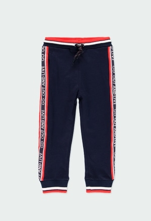 Fleece trousers with stripes for boy_1