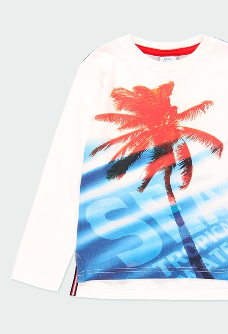 Camiseta malha "palmeiras" para menino_3