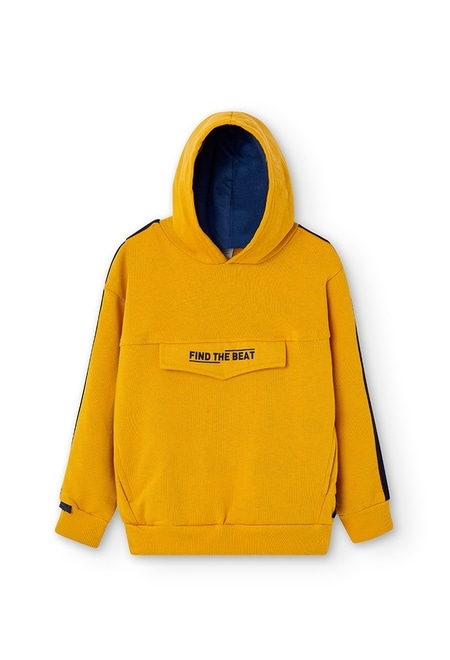Fleece with hood sweatshirt for boy_5