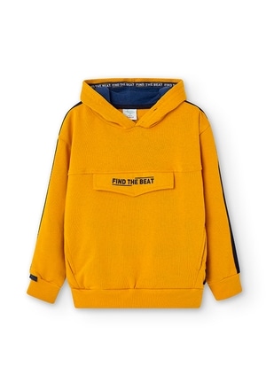 Fleece with hood sweatshirt for boy_1