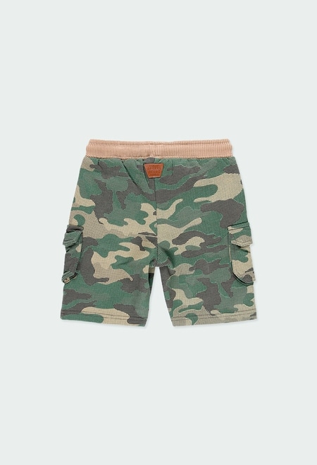 Fleece bermuda shorts camo for boy_2