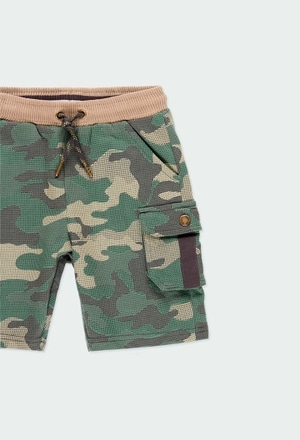 Fleece bermuda shorts camo for boy_3