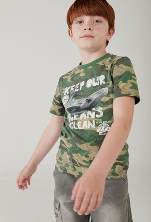 T-Shirt gestrickt camouflage für junge_1
