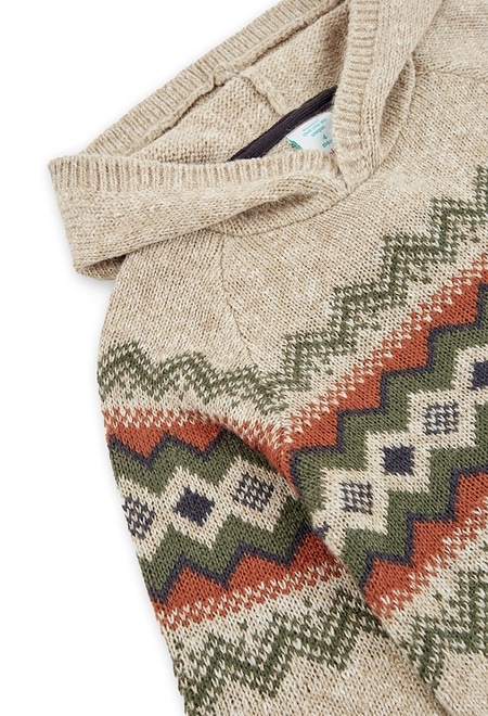 Pullover tricot com capuz para menino_4