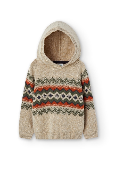 Pullover tricot com capuz para menino_6