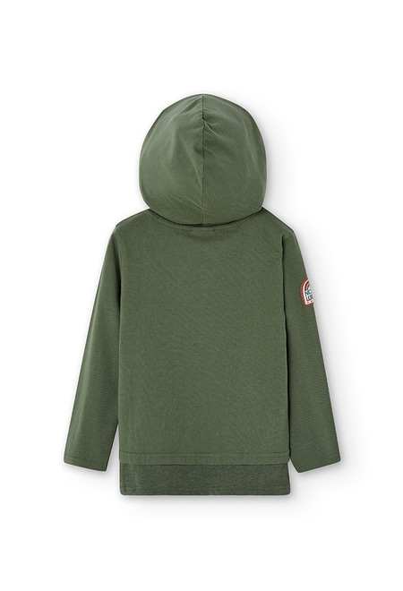 Knit t-Shirt hooded for boy_6