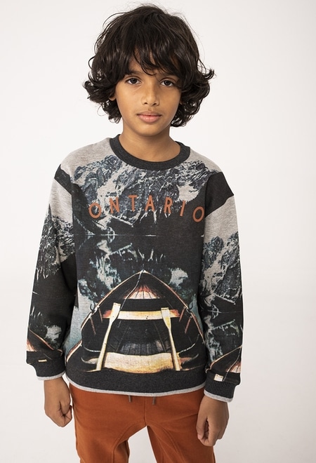 Fleece sweatshirt printed for boy_1