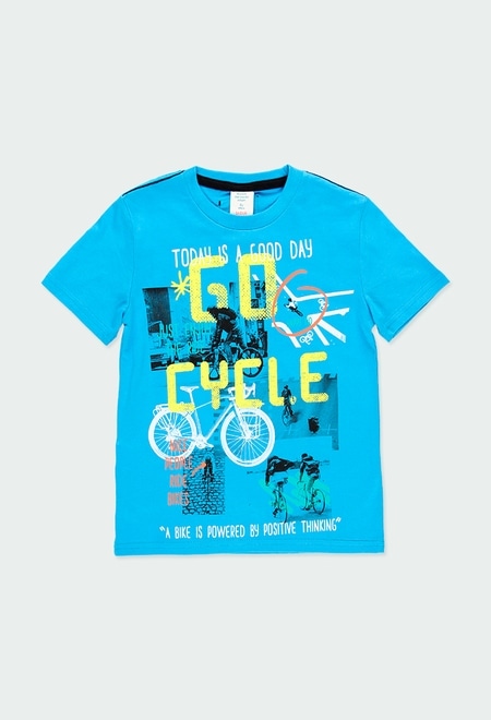 T-Shirt gestrickt "fahrrad" für junge_2