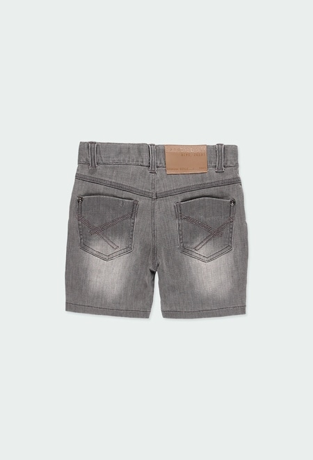 Knit denim bermuda shorts for boy_2