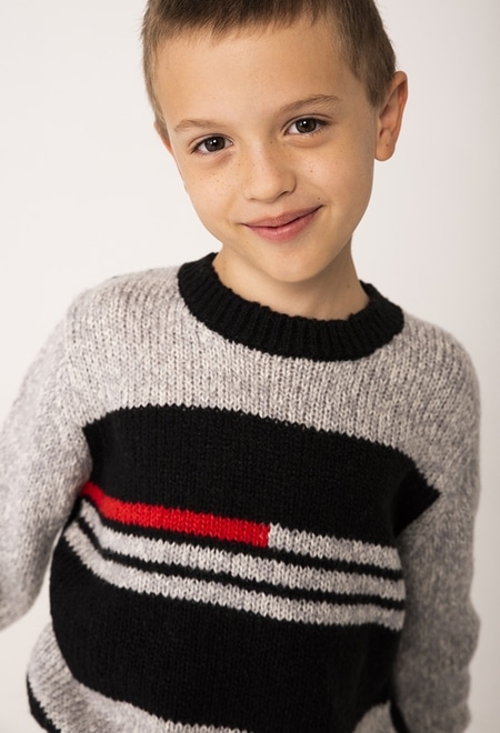 Knitwear pullover striped for boy_1