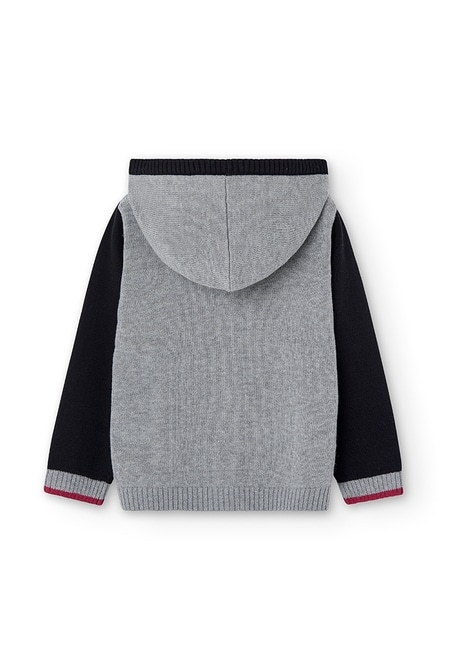 Knitwear jacket hooded for boy_3