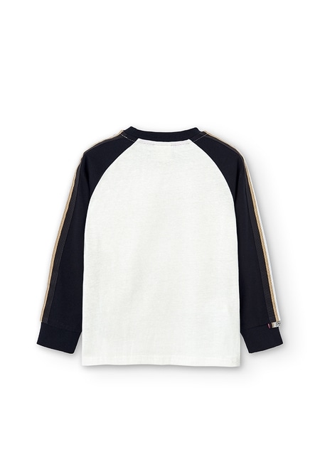 Knit t-Shirt bicolour for boy_2