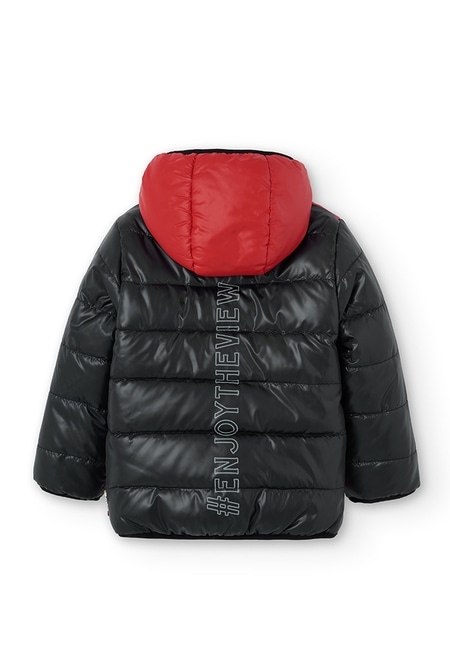 Reversible technical fabric parka for boy_6