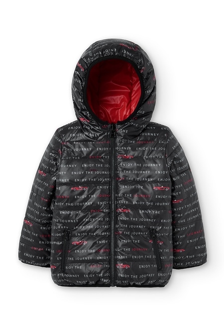 Reversible technical fabric parka for boy_11
