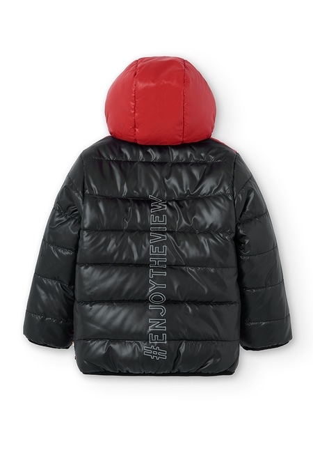 Reversible technical fabric parka for boy_12