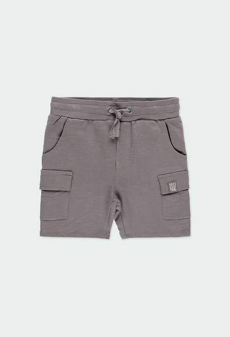 Fleece bermuda shorts for boy - organic_1