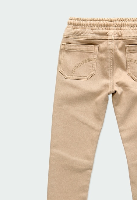 Stretch twill trousers knit for boy_4