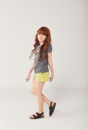 Knit t-Shirt flame for girl ORGANIC_1