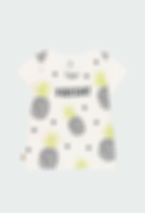 Knit t-Shirt pineapples for girl ORGANIC