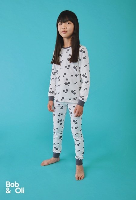 Pijama bolinhas para menina - orgânico_1