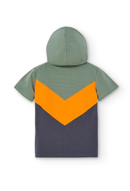 Knit t-Shirt hooded for boy_6