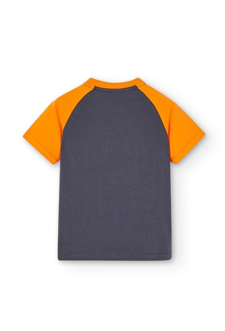 T-Shirt gestrickt zweifarbig für junge_2
