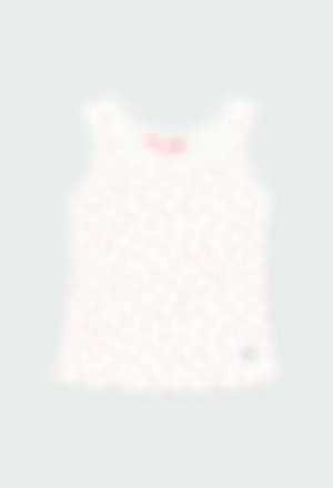 Camiseta malha floral para menina