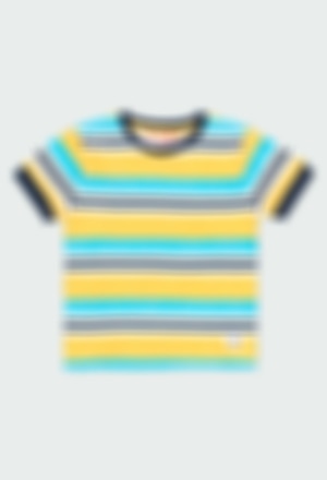 Knit t-Shirt flame striped for boy