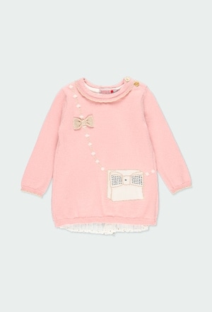 Vestido tricot "mala" para o bebé menina_1