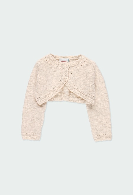 Boléro tricoté pour bébé fille_1