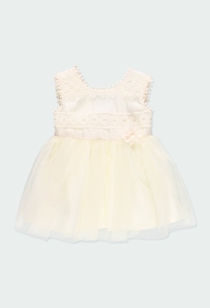 Combined tulle dress for baby girl_1